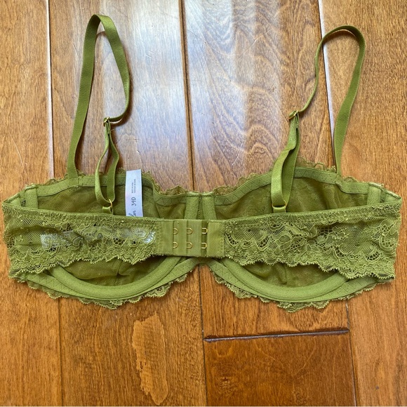 Free People Green Lace Underwire Bra 34D - Picture 2 of 3